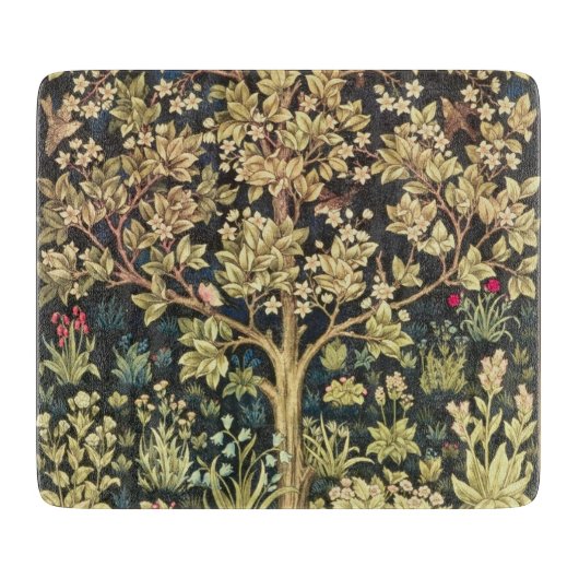 William Morris Tree of Life  pre-Raphaelite Snijplank (Voorkant)