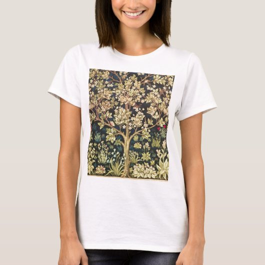 William Morris Tree of Life  pre-Raphaelite T-shirt (Voorkant)
