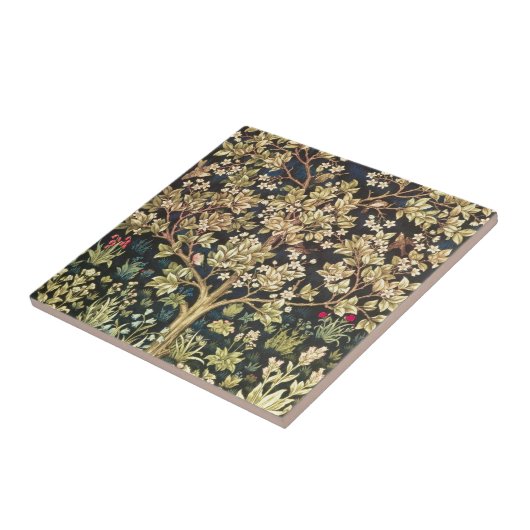 William Morris Tree of Life  pre-Raphaelite Tegeltje (Zijkant)