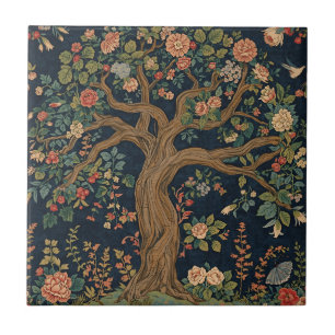 William Morris Tree of Life  pre-Raphaelite Tegeltje