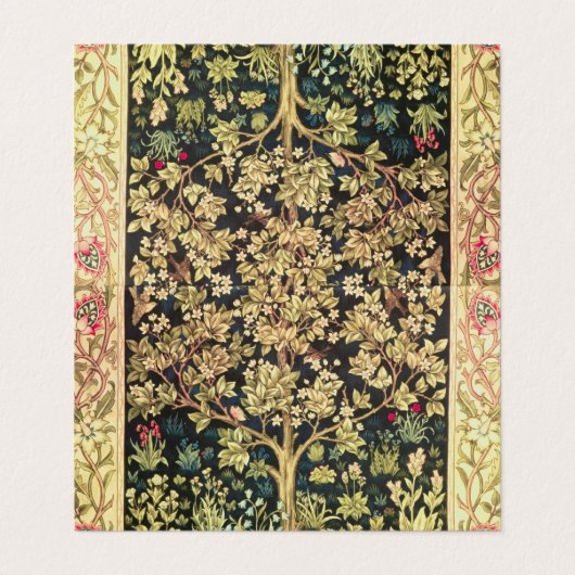 William Morris Tree of Life pre-Raphaelite Visitekaartje (Buitenkant ongevouwen)