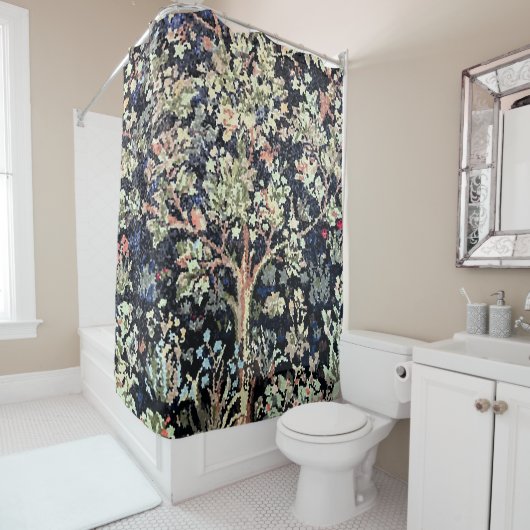 William Morris Tree of Life Shower Curtain Douchegordijn (In situ)