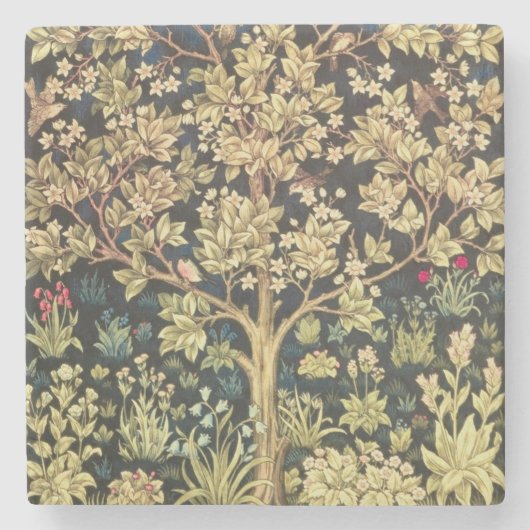William Morris Tree of Life Stenen Onderzetter (Voorkant)