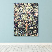 William Morris Tree of Life Stretched Canvas Print (Insitu (Houten vloer))