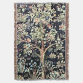 William Morris Tree of Life Throw Blanket Deken (Voorkant Verticaal)