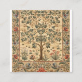 William Morris Tree of Life Vierkante Visitekaartje (Voorkant)