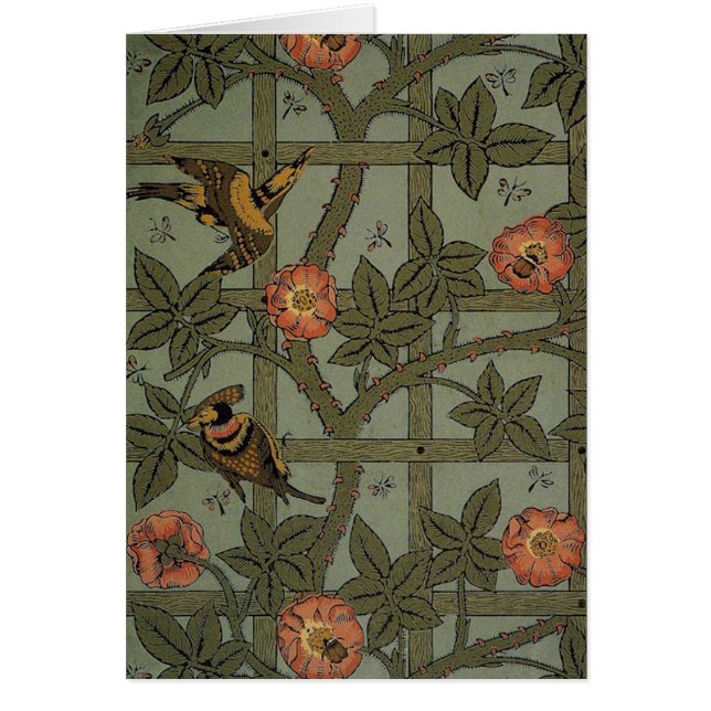 William Morris Trellis behang kunst (Voorkant)