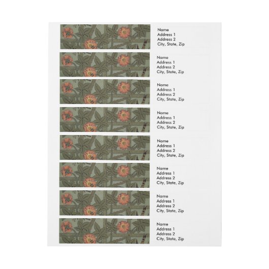 William Morris Trellis behang kunst Adreslabel Wikkel (Vel)