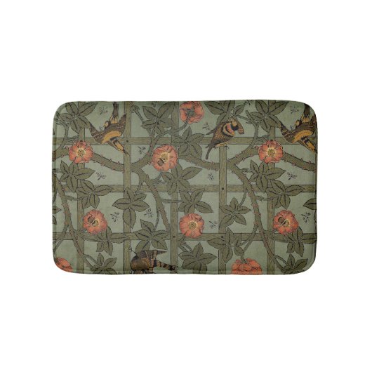 William Morris Trellis behang kunst Badmat (Voorkant)
