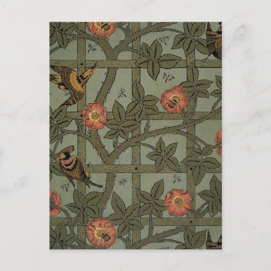 William Morris Trellis behang kunst Briefkaart (Voorkant)