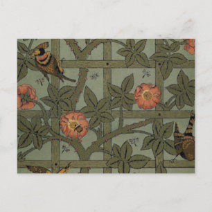 William Morris Trellis Behang Kunst Briefkaart