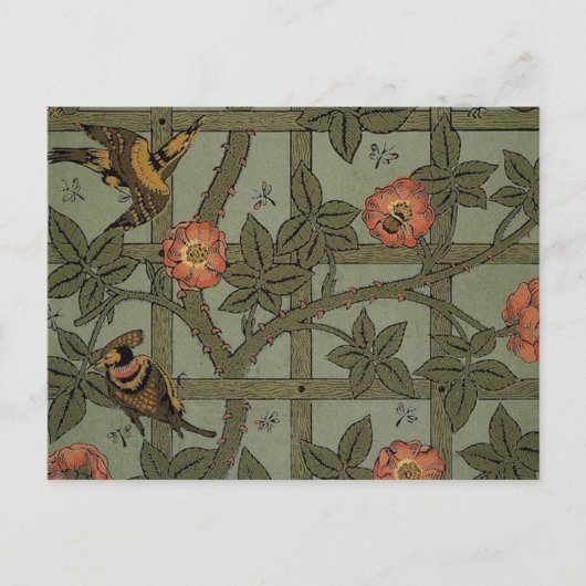 William Morris Trellis behang kunst Briefkaart (Voorkant)