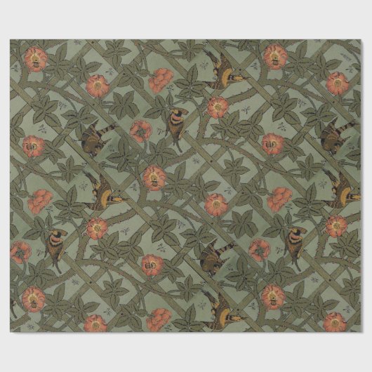 William Morris Trellis behang kunst Cadeaupapier (Vlak)