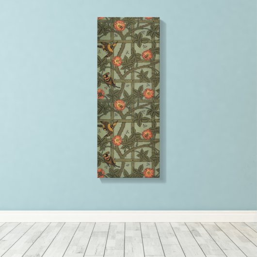 William Morris Trellis behang kunst Canvas Afdruk (Insitu (Houten vloer))