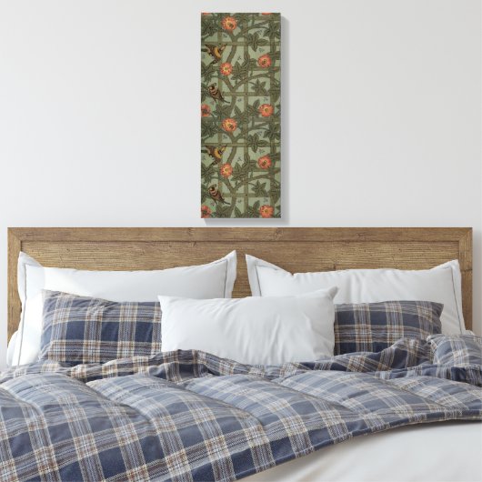 William Morris Trellis behang kunst Canvas Afdruk (Insitu (Slaapkamer))