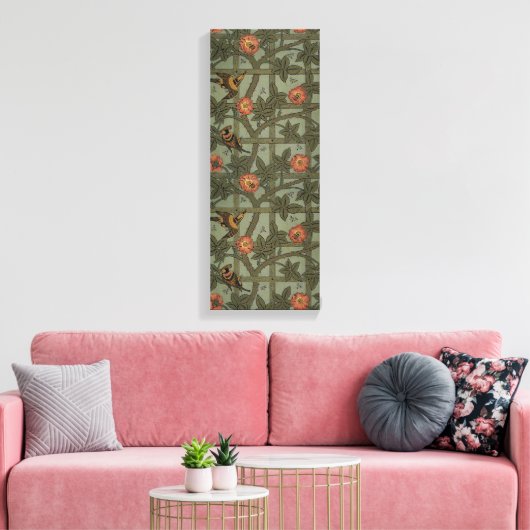 William Morris Trellis behang kunst Canvas Afdruk (Insitu (Woonkamer))