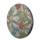 William Morris Trellis behang kunst Dartbord (Voorkant Rechts)