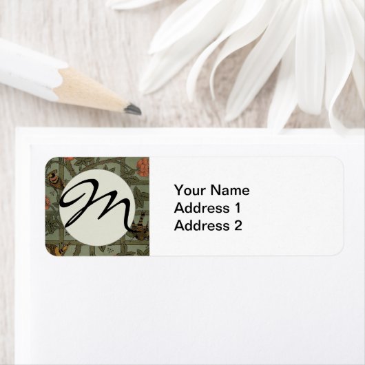 William Morris Trellis behang kunst Etiket (Insitu)