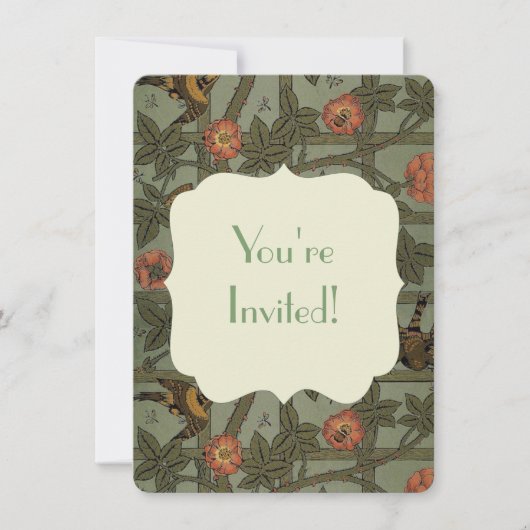 William Morris Trellis behang kunst Kaart (Voorkant)