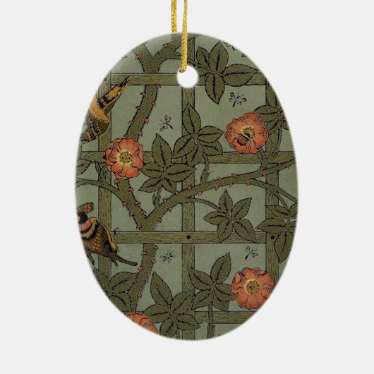 William Morris Trellis behang kunst Keramisch Ornament (Achterkant)