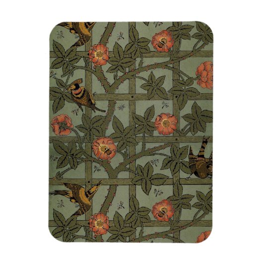 William Morris Trellis behang kunst Magneet (Verticaal)