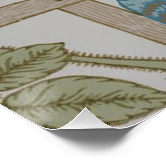 William Morris Trellis behang kunst Perfect Poster (Hoek)