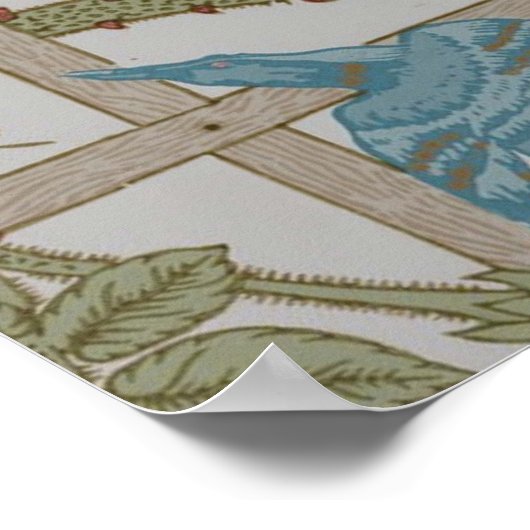 William Morris Trellis behang kunst Poster (Hoek)