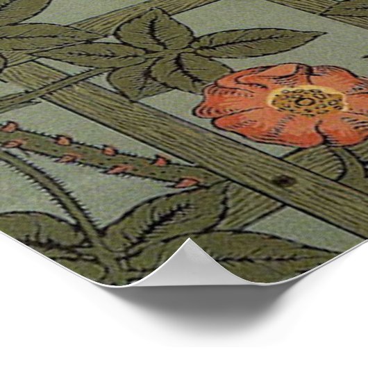 William Morris Trellis behang kunst Poster (Hoek)