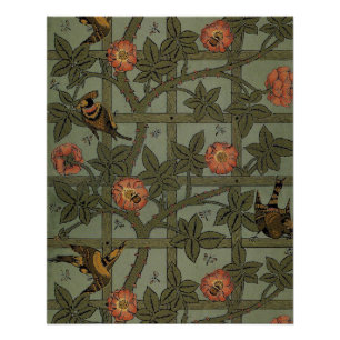 William Morris Trellis behang kunst Poster