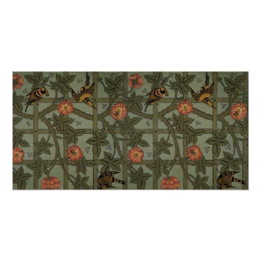 William Morris Trellis behang kunst Poster (Voorkant)