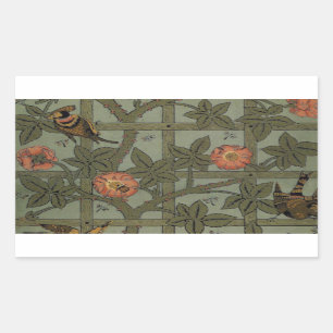 William Morris Trellis behang kunst Rechthoekige Sticker