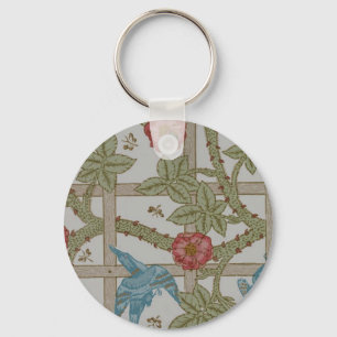 William Morris Trellis behang kunst Sleutelhanger