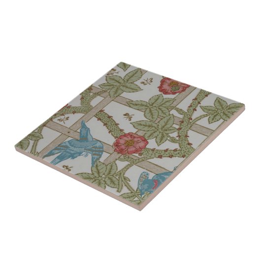 William Morris Trellis behang kunst Tegeltje (Zijkant)