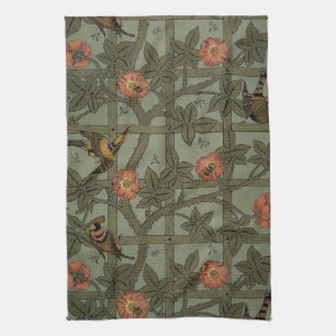 William Morris Trellis behang kunst Theedoek