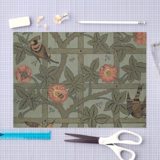 William Morris Trellis behang kunst Tissuepapier (Craft)