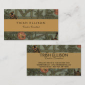 William Morris Trellis behang kunst Visitekaartje (Voorkant / Achterkant)