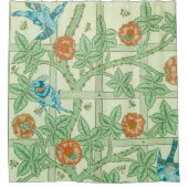 William Morris Trellis Bird Floral Pattern Douchegordijn (Voorkant)