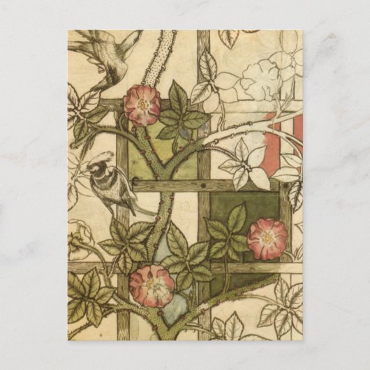 William Morris - Trellis Briefkaart (Voorkant)