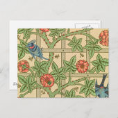 William Morris Trellis Classic Wallpaper Design Briefkaart (Voorkant / Achterkant)