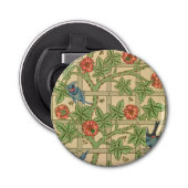 William Morris Trellis Classic Wallpaper Design Button Flesopener (Voorkant)