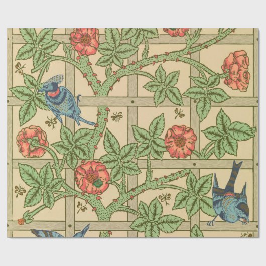 William Morris Trellis Classic Wallpaper Design Cadeaupapier (Vlak)
