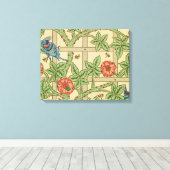 William Morris Trellis Classic Wallpaper Design Canvas Afdruk (Insitu (Houten vloer))