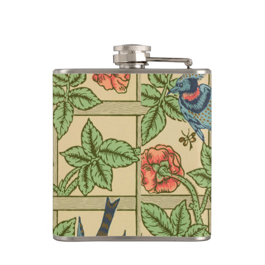 William Morris Trellis Classic Wallpaper Design Heupfles (Achterkant)