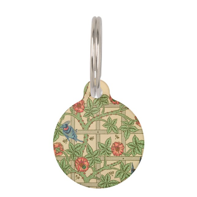 William Morris Trellis Classic Wallpaper Design Huisdierpenning (Voorkant)