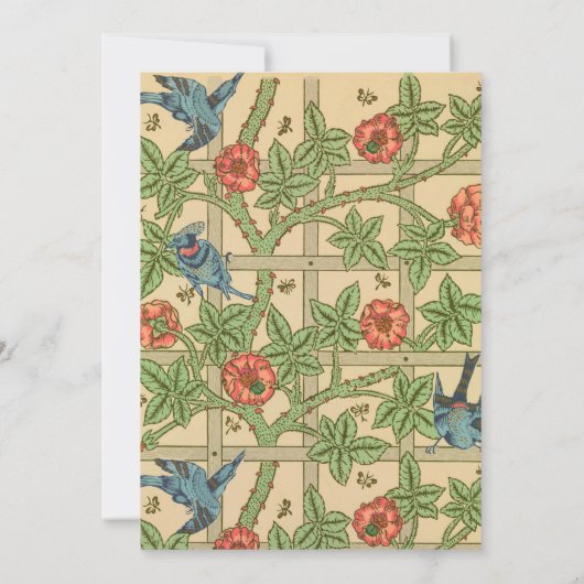 William Morris Trellis Classic Wallpaper Design Kaart (Achterkant)