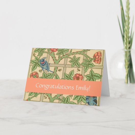 William Morris Trellis Classic Wallpaper Design Kaart (Voorkant)