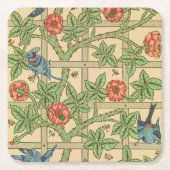 William Morris Trellis Classic Wallpaper Design Kartonnen Onderzetters (Voorkant)