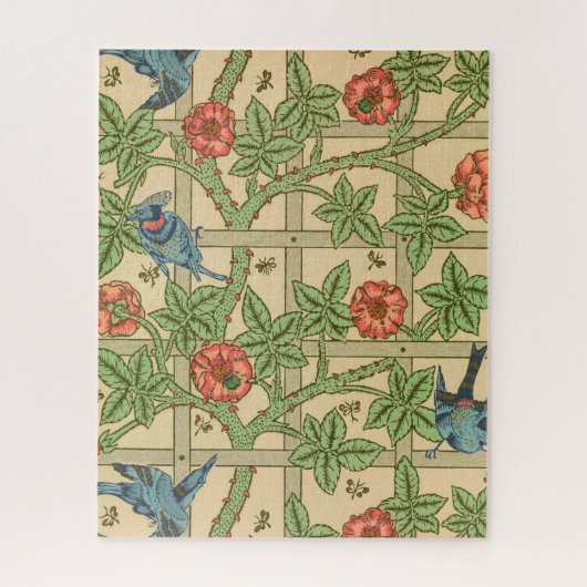William Morris Trellis Classic Wallpaper Design Legpuzzel (Verticaal)