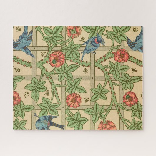 William Morris Trellis Classic Wallpaper Design Legpuzzel (Horizontaal)