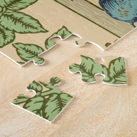 William Morris Trellis Classic Wallpaper Design Legpuzzel (Zijkant)